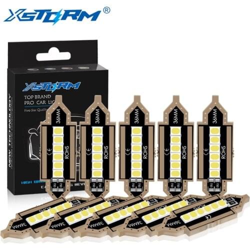 10Pcs C5W LED Bulb C10W Canbus Festoon Led 31mm 36mm 39mm 41mm Car Interior Lights Dome Reading License Plate Lamp 12V Auto