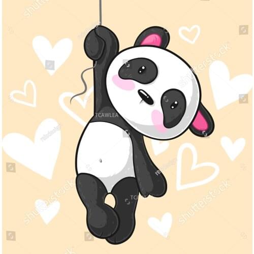 Lovely Hanging panda Metal Cutting Dies Cute Animal Stencil for DIY Scrapbooking Cards Decorative