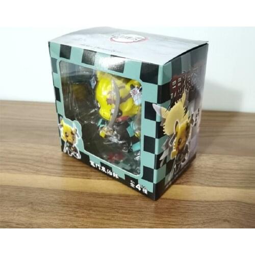 Pikachu Cos Anime Model Inosuke Nidouko Tanjiro My Wife Zenyi Pikachu Demon Slayer Anime Figure