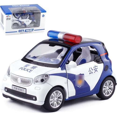 Alloy Car Model SMART (TY8907) L=11.5Cm W=8Cm Looks Big 3 Openable Doors W/Music & Lights