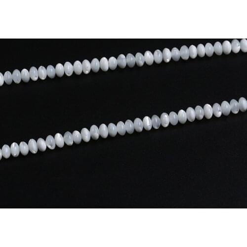 Natural 4.5mm White Calculate bead shape Shell Bead String