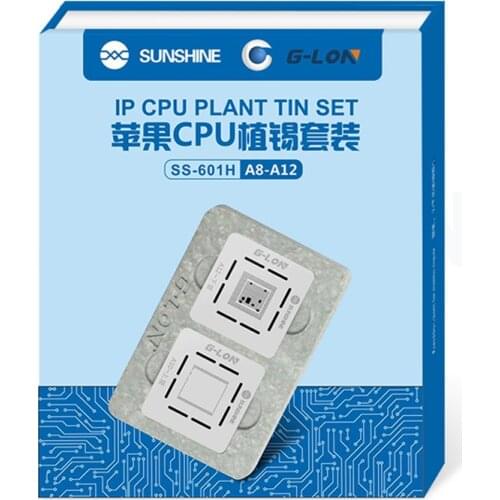 New CPU A8 A9 A10 A11 A12 Reballing Stencils Mini Planting Tin Set Rework Station with Base for iPhone Chip Repair Tools