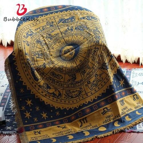 Bubble Kiss Nordic Geometric Pattern Blanket Home Knitted Cotton Sofa Cover Blanket For Bed End Classical Non-Slip Throw Blanket