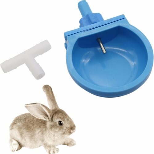 2 Pcs Livestock Breeding Rabbits Drinking Fountains Rex Rabbit Long Hair Rabbit Fox Mink Plastic Automatic Water bowl