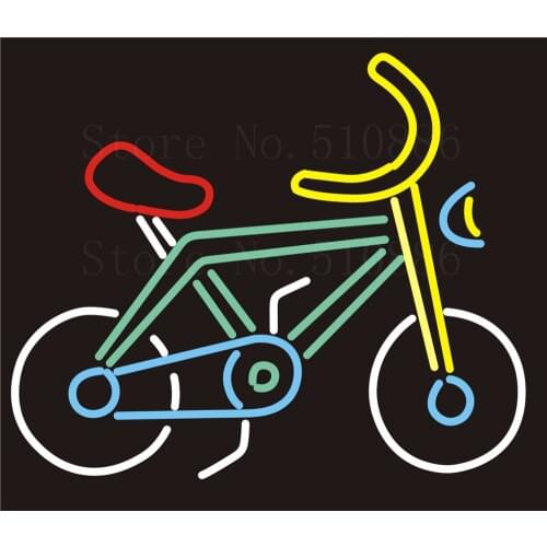 Custom NEON Sign Board Cild Bike vehicle Buggy Glass Tube Beer Bar Club Display Store Shop Light Signboard Signage Signs 17*14"