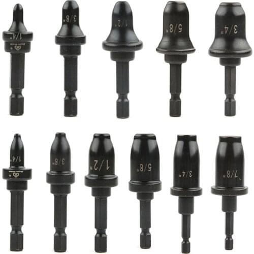R2JE Air Conditioner Copper Pipe Tool Round Handle Tube Expander Drill Bit Repairing with 1/2 3/4 5/8 7/8 Bits