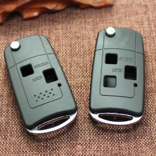 DAKATU Flip Folding Remote Key Shell for Toyota Camry 2.4 Vela Yaris Avensis 2/3 Buttons Modified Remote Car Key Case