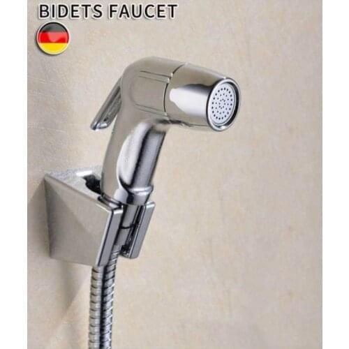 1setHand Bidet Spray High Water Pressure ABS Plastic Small Handheld Bathroom Shower Chrome Shattaf Portable Toilet Sprayer Jet