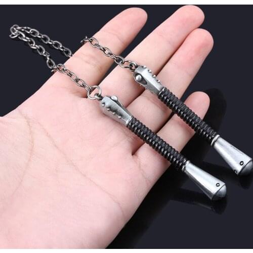 Shang-Chi and the Legend of the Ten Rings Keychain Superhero Shang-Chi Nunchakus Weapon Model Souvenir Jewelry
