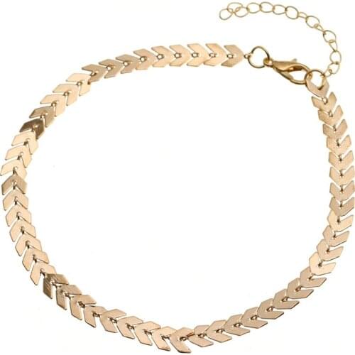 Bohemian Geometric Arrow Gold Bracelet Anklet Chic Foot Chain Beach Sandal Barefoot Anklet Metal Leg Chain Minimalist Jewelry