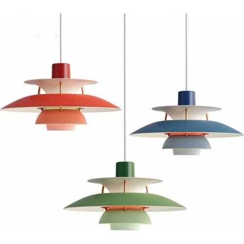 Modern Nordic Colorful E27 Led Pendant Lights Dining Room Umbrella Design Suspension Lamp Bed Side Adjustable Led Droplight