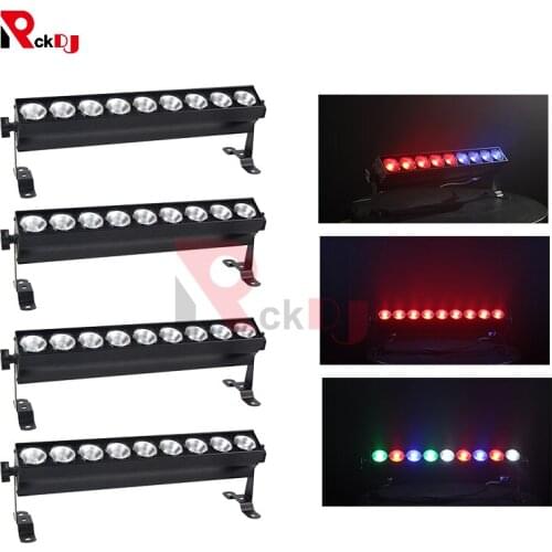 4pcs 9*10w RGBW 4in1 Led Bar Light Led Wall Washer Lamp Dmx Control Stage Light For Church Landscape