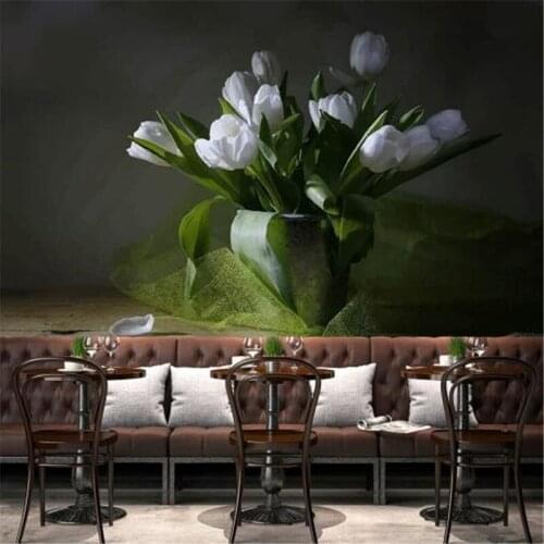 Vintage Oil Painting Wallpapers for Walls 3D Wall Murals Photo Wall Papers Home Decor European Flowers Murals for Living Room TV