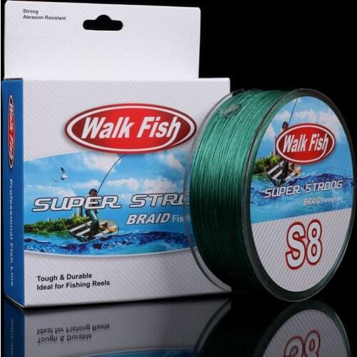 WALK FISH S8 300M 8 Strand Weaves Fishing Lines PE Braided Multifilament Fishing Rope Wide Angle Braided Technology 22-78LB