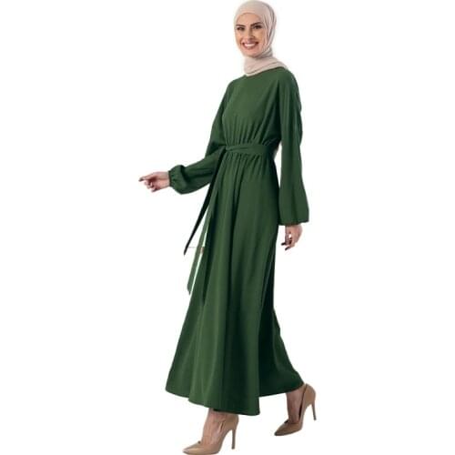 Middle Eastern Women Fashion Bat Long Sleeve Dress Abaya Long Skirt Arabic robe Longues Turkish Muslim Clothes Female abaya Set