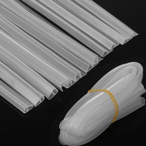 1M 6-12mm Silicone Rubber Window Glass Seal Strip F U h Shape Glass Door Sealing Strips Bath Home Door Weatherstrip Seal Strip