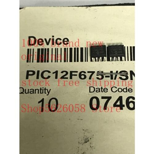 10PCS/LOT PIC12F675-I PIC12F675 PIC12F675-I/SN SOP-8 100% new original STOCK