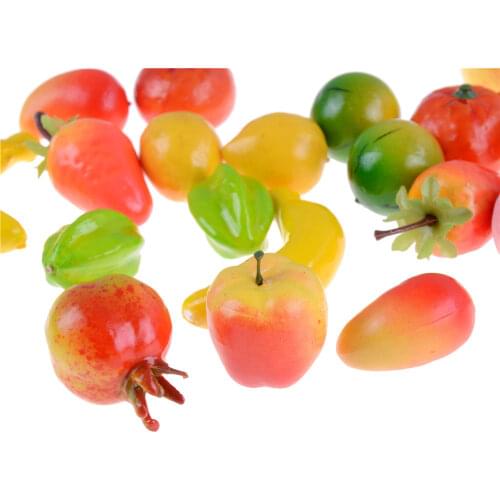 10Pcs Mini Fruits Vegetable Food Doll Room Decor Kits Kitchen Toys Pretend Play Toys Doll house Miniatures Accessories