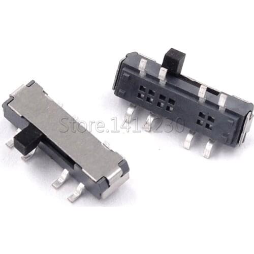 10Pcs MINI Miniature SMD SMT Side Slide Switch 2P3T 8 Pin 3 Position Toggle Switches Handle high 2mm