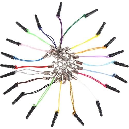 10PC Fashion Pendant Phone Dust Plug Dustproof Plug With Lobster Button