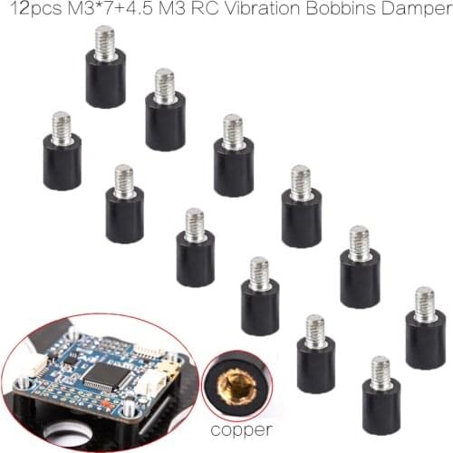12pcs/lot M3*7+4.5 M3 Anti-Vibration Fixed Screws Mounting Hardware Spacer Standoff/M3 Damper for Naze32 F3 F4 flight controller