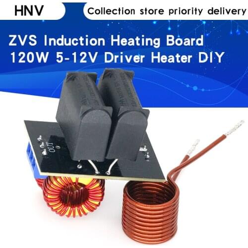 5-12V 120W Mini ZVS Induction Heating Board Flyback Driver Heater DIY Cooker+ Ignition Coil