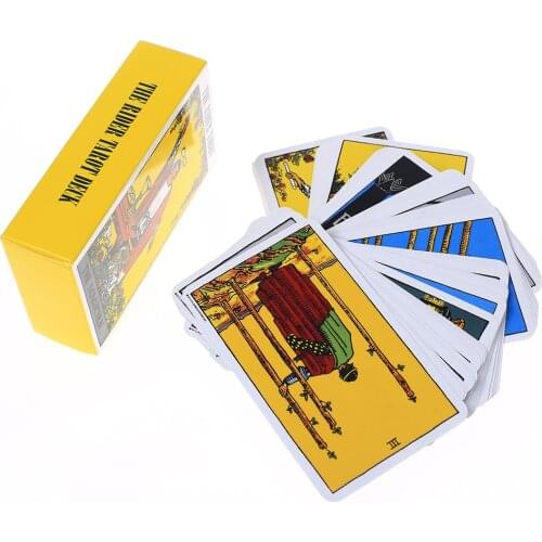 78Pcs/Set Hot Sale Full English Radiant Rider Wait Tarot Cards Factory Made Smith Tarot Deck Board Game Cards dropshipping