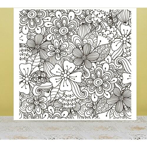 AZSG Decorative flower Clear Stamps For DIY Scrapbooking/Card Making/Album Decorative Rubber Stamp Crafts