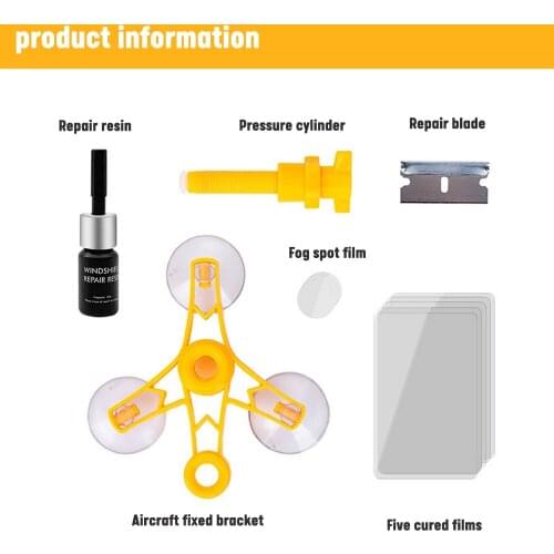 Windshield Repair Tools Car Glass Eepair Tools Cracks Bulls Eye Star-Shaped Glass Repair Fluid