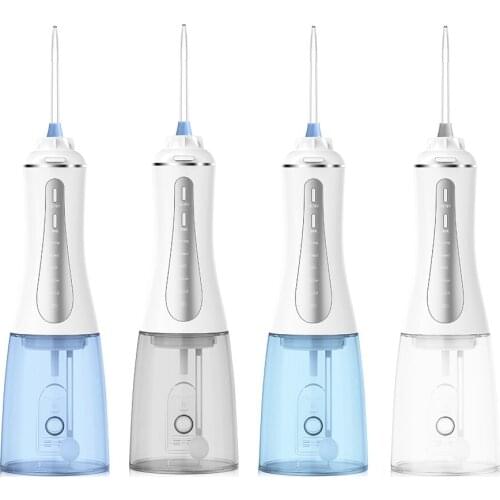 Oral Irrigator USB Rechargeable Water Flosser Portable Dental Water Jet 350ML Water Tank Waterproof Teeth Cleaner