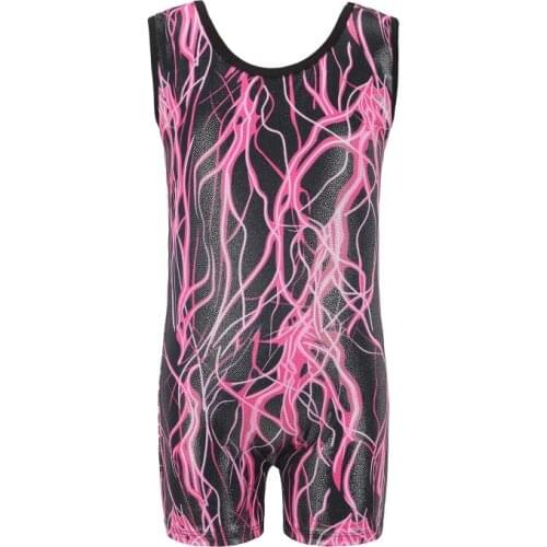 New gymnastics dance clothes sleeveless pattern body suit ballet gymnastics Dance dance practice Girls suit