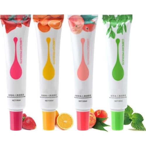 50ml Water Based Sex Lubricant Fruit Orange/strawberry/peach/green Tea Edible Anal Sex Oral Sex Gel Exciter Orgasm Sex Lube