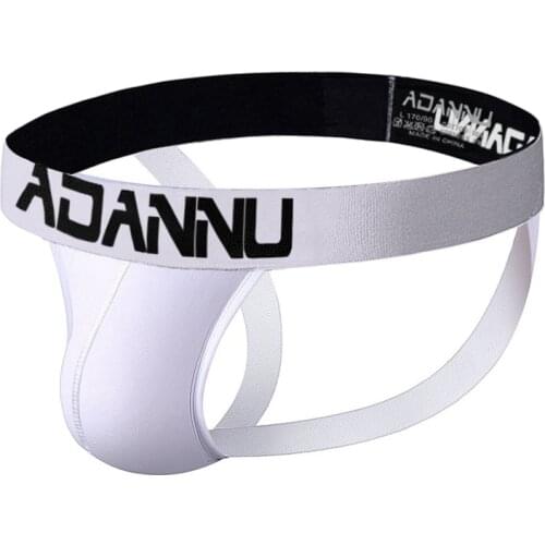 2020 ADANNU Brand mens g-string cotton 6 solid color g-string breathable buttock sexy double g-string gay underwear wholesale