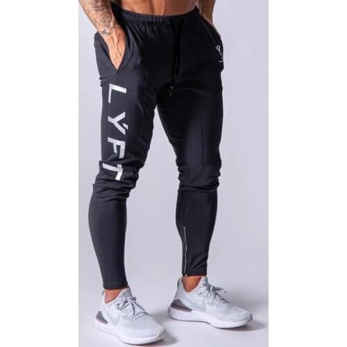 Muscle Fitness Brothers Mens Running Training Pure Cotton Slim Feet Pants Lace-up Sports Casual Sweatpants Sports Pants