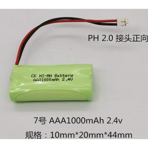 New Ni-MH AAA 2.4V 1000mAh Ni-MH AAA1000MAH Rechargeable Battery Pack With Plugs For Cordless Phone Free