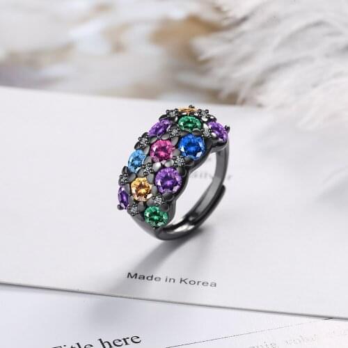 Engagement rings for women couple wedding rings jewlery for women Colorful zircon ring
