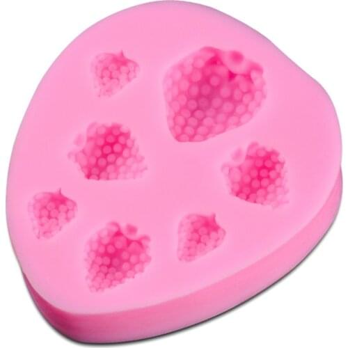 Portable 3D Strawberry Fondant Cake Cookie Chocolate Soap Mold Cutter Modelling Tools D189