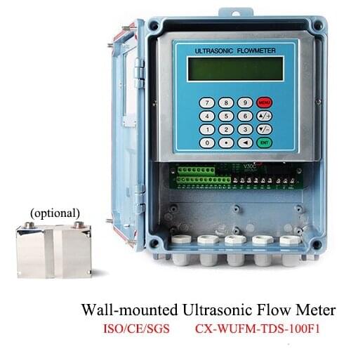 RS232 interface wall mounted analog output digital 25mm water ultrasonic flow meter