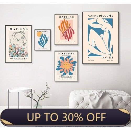 Retro Matisse Poster And Prints Abstract Nude Wall Art Canvas Painting Colorful Plant Picture For Living Room Nordic Home Decor