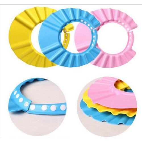 500pcs Shampoo Cap Bath Shower Hat Baby Adjustable Hair Wash Shield Shower Bathing Bath Protect Soft Cap Hat
