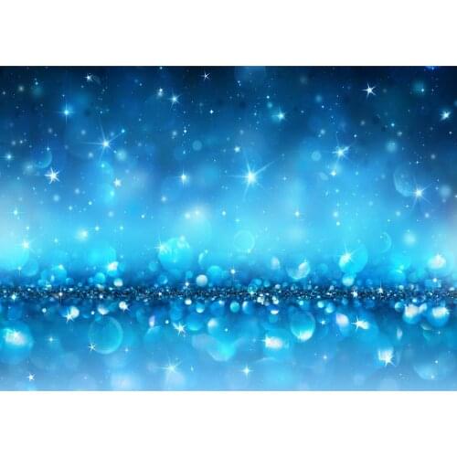 Blue Glitters Sparkles Photography Backdrops For Photo Studio Custom Vinyl Photo Background Baby Children Portrait Backgrounds