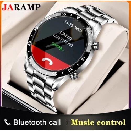 JARAMP 2021 New Smart Watch Men Full Touch Screen Sports Fitness Watch Waterproof Bluetooth Call For Android iOS Smartwatch Mens