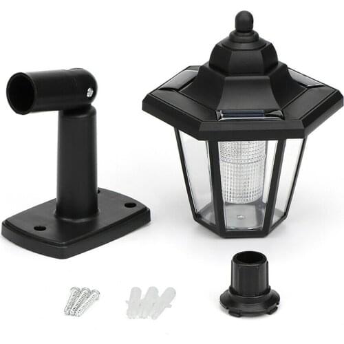 LED Solar Hexagonal Wall Lights Dusk-to-Dawn Waterproof Outdoor Garden Wall Wall Mount Sconce Lamp