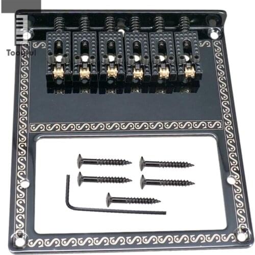 Tooyful 1 Set Roller Saddle Bridge Humbuckers Mount Accessory for TL Electric Guitar Black