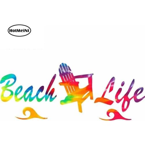 HotMeiNi 13cm x 5.2cm For Tie Dyed Beach Life Fine Decal Waterproof Suitable For VAN Vinyl Car Graffiti Sticker