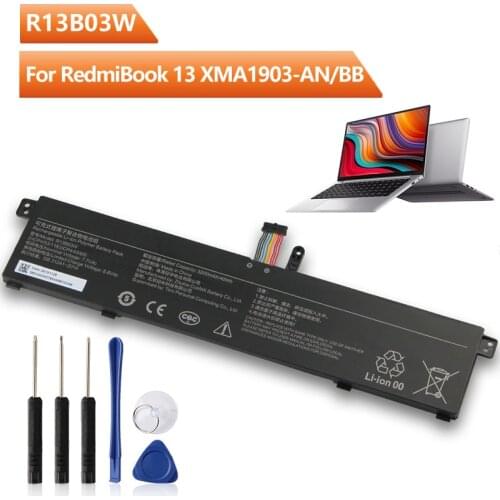 Replacement Battery R13B03W For RedmiBook 13 XMA1903-AN XMA1903-BB Rechargable Battery 5200mAh