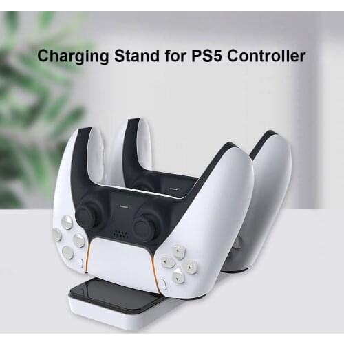 Dual USB Type C Charging Dock Station for DualSense Joystick Gamepad Wireless Controller Fast Charger for Sony PlayStation 5 PS5