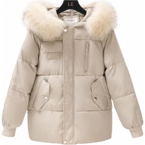 2019 Winter new version Short Winter Jacket Women Hat Girl Coat Cotton Jacket Womens loose down Cotton Clothing Parka Women