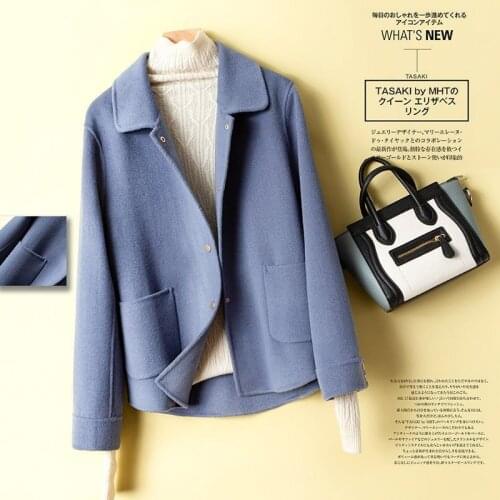 Women Winter Wool Coat 2021 New Single Breasted Cashmere Vintage Elegant Jacket Fashion Outerwear Woolen Coat Female Y524