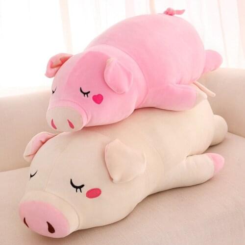 1pcs 50-90cm Big Size Large Huge White Pink Pig Stuffed Plush Toy Doll Animal Gift Birthday Cushion Pillow Sleeping Girl Present